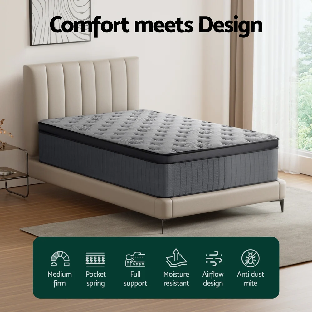 Bed Mattress Giselle 34cm King Single - Image 4