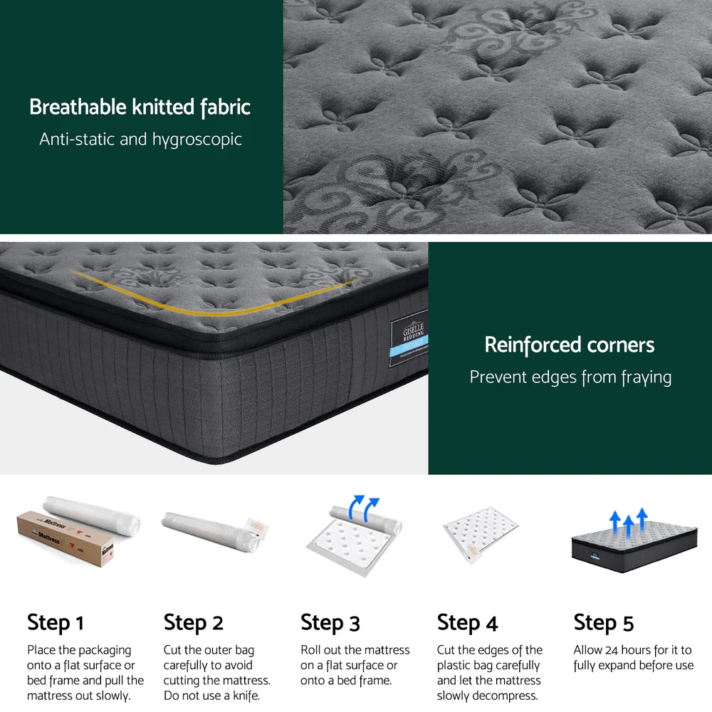 Bed Mattress Giselle 34cm Single - Image 6