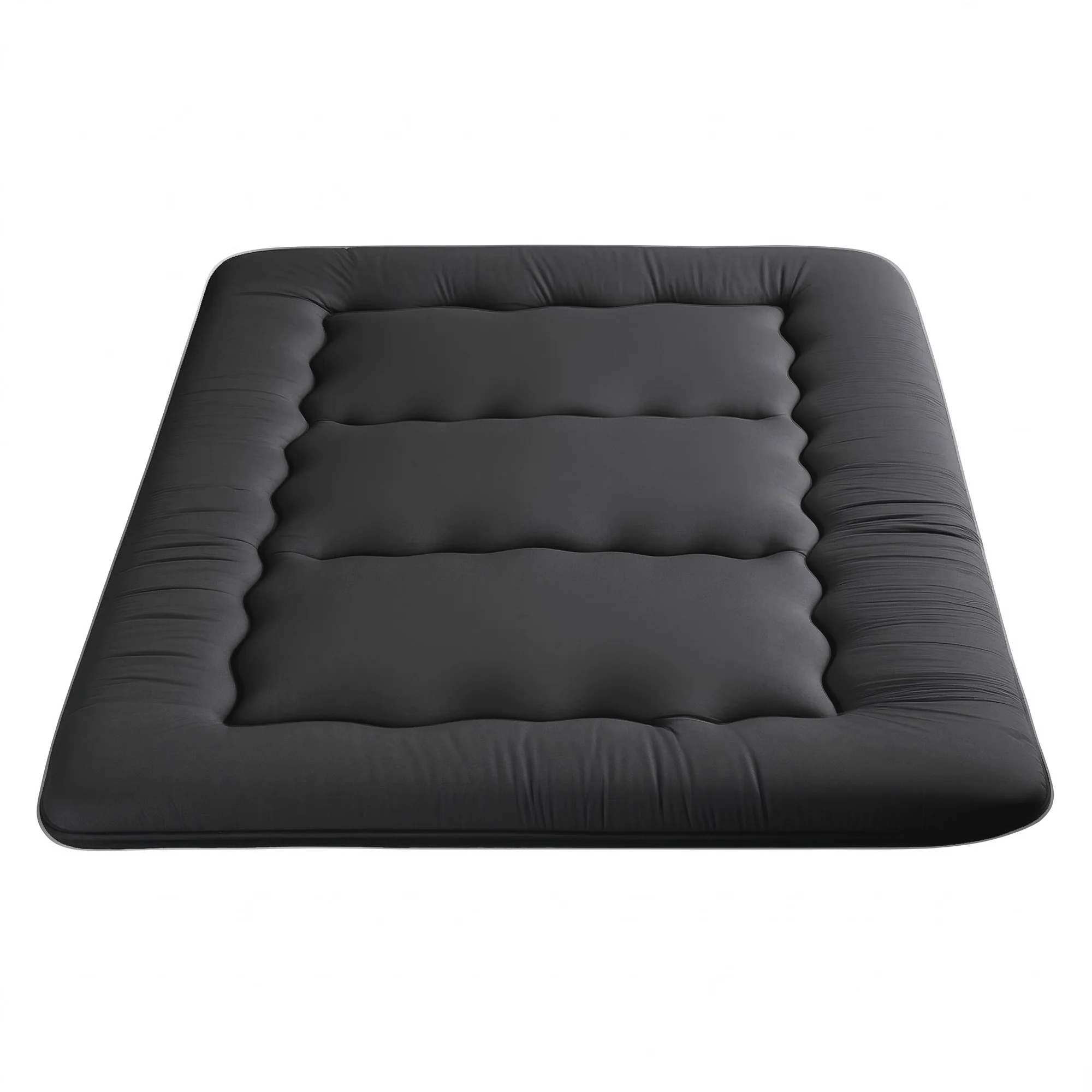 Giselle 10cm Japanese Floor Mattress Foldable Futon Mattress Washable Cover BK - Image 3