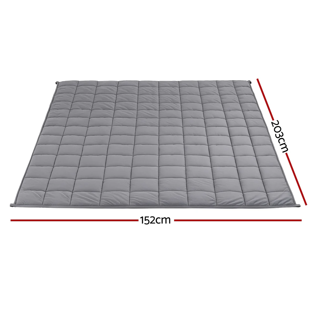 Giselle 11KG Weighted Blanket Adults Kid Anti Anxiety Gravity Blankets Sherpa Fleece - Image 2