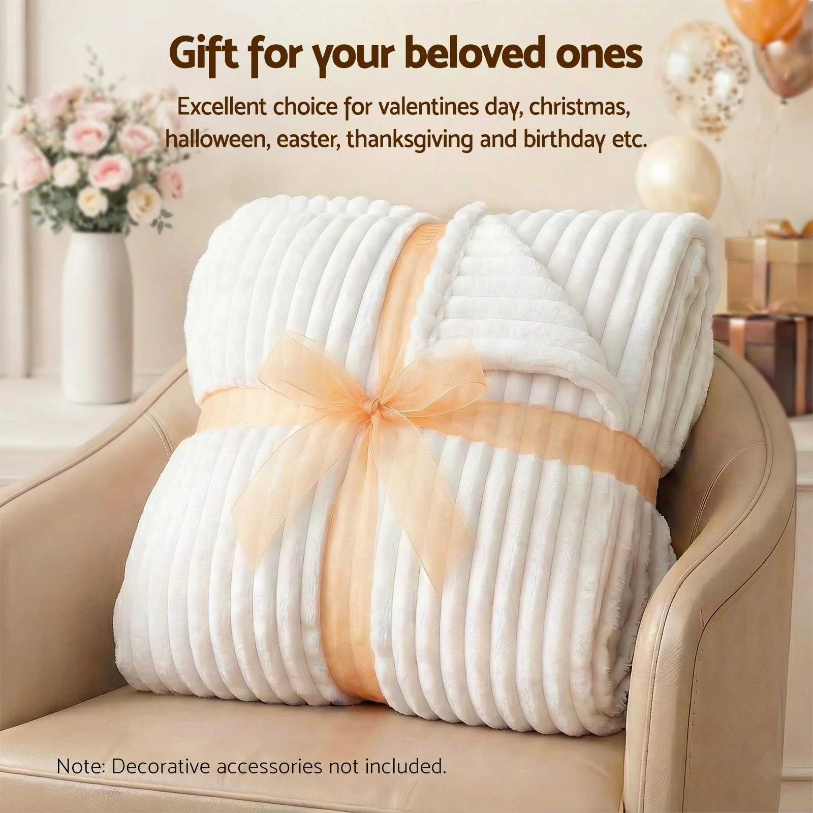 Giselle 127x152cm Throw Blanket Fleece Soft Lightweight Cozy Sofa Couch Bed Throw - Image 8
