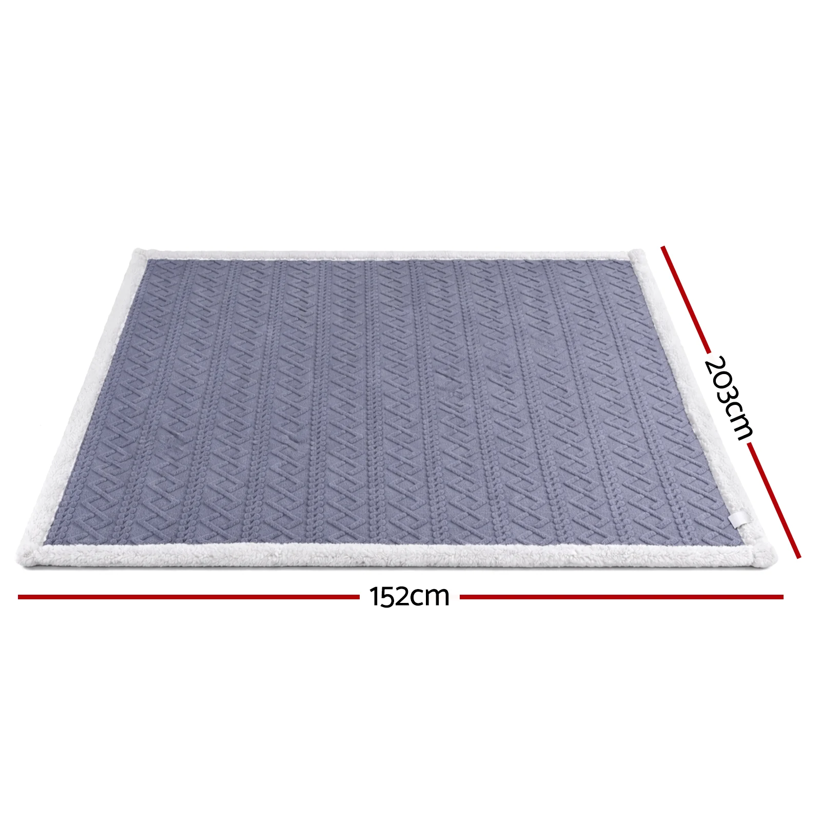 Giselle 152x203cm Throw Blanket Double-Sided Fleece Lightweight For Sofa Couch Bed Queen - Image 2