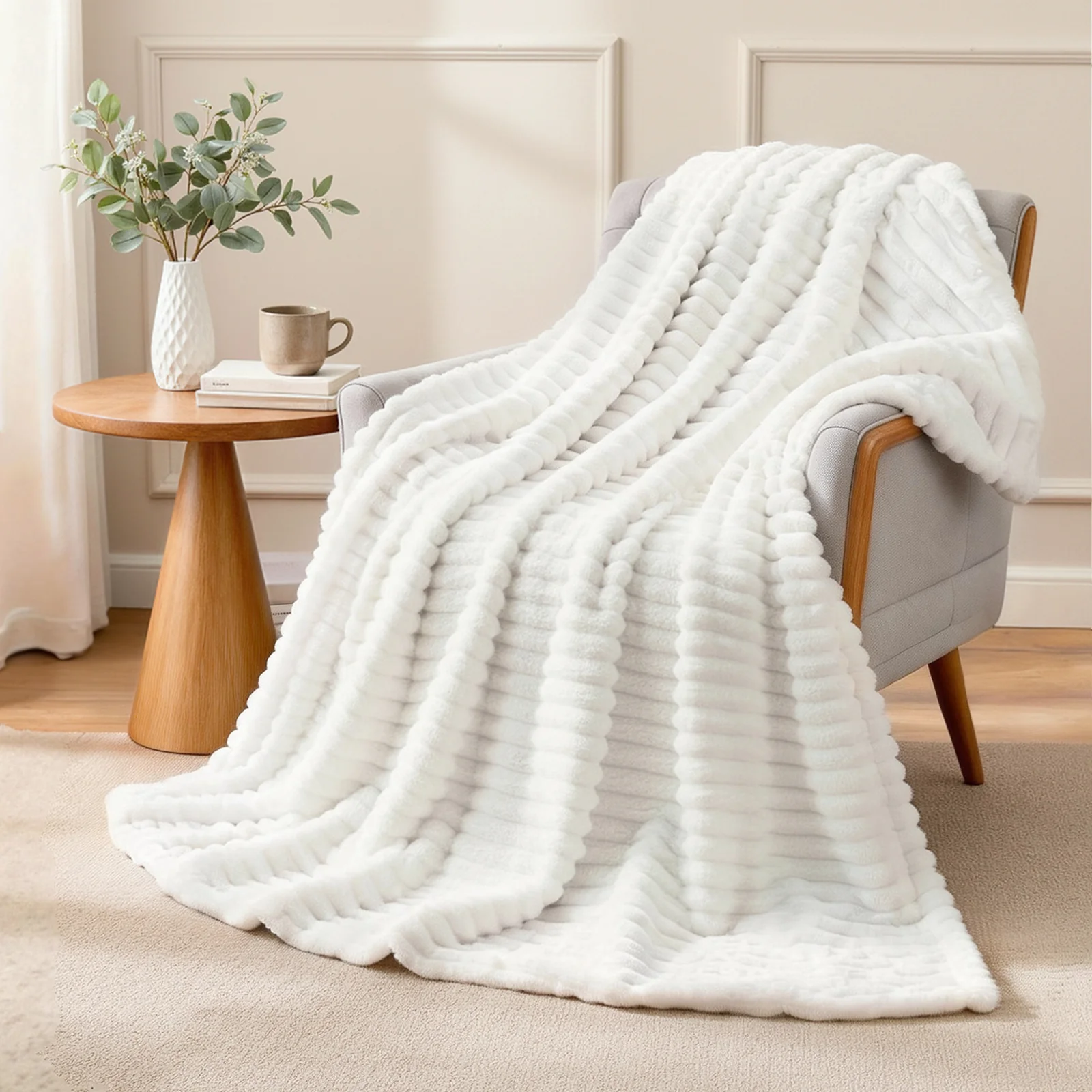 Giselle 203x230cm Throw Blanket Fleece Soft Lightweight Cozy Sofa Couch Bed Throw - Image 9