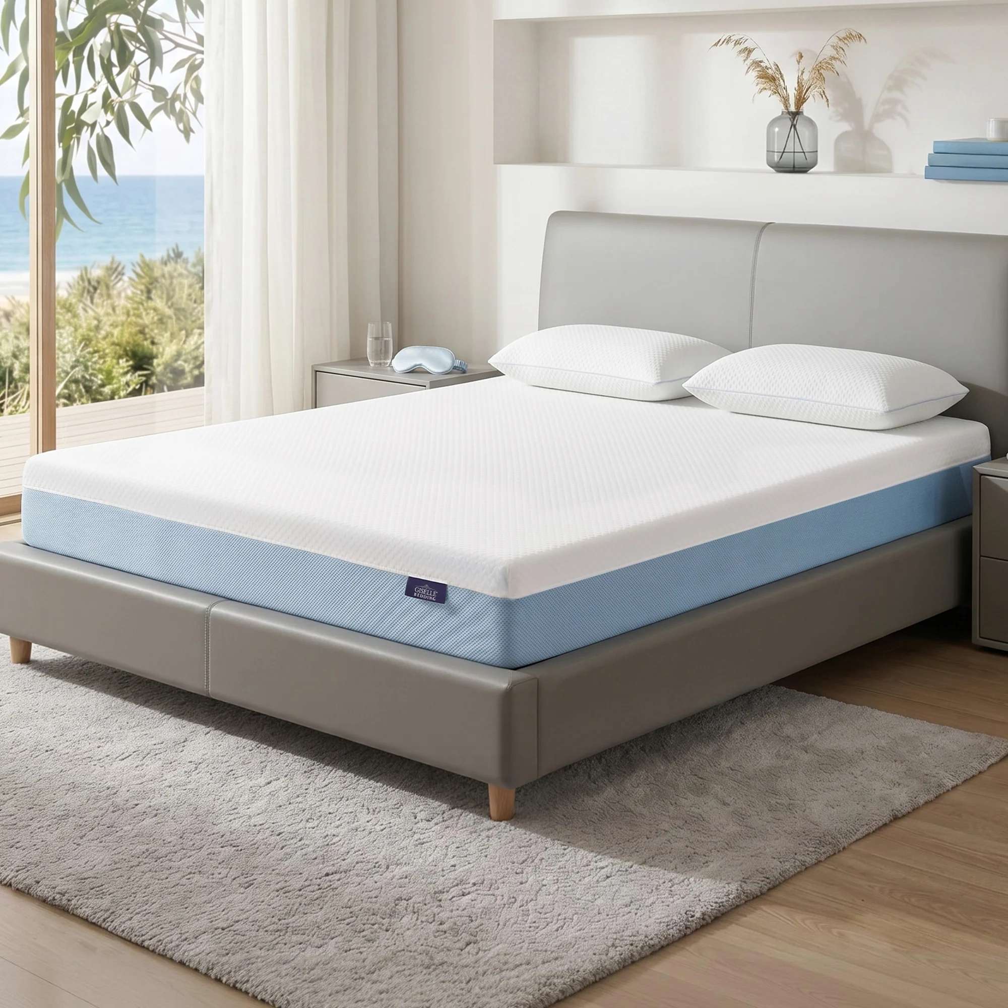 Giselle 22cm Cooling Gel Memory Foam Mattress Double Medium Firm - Image 8