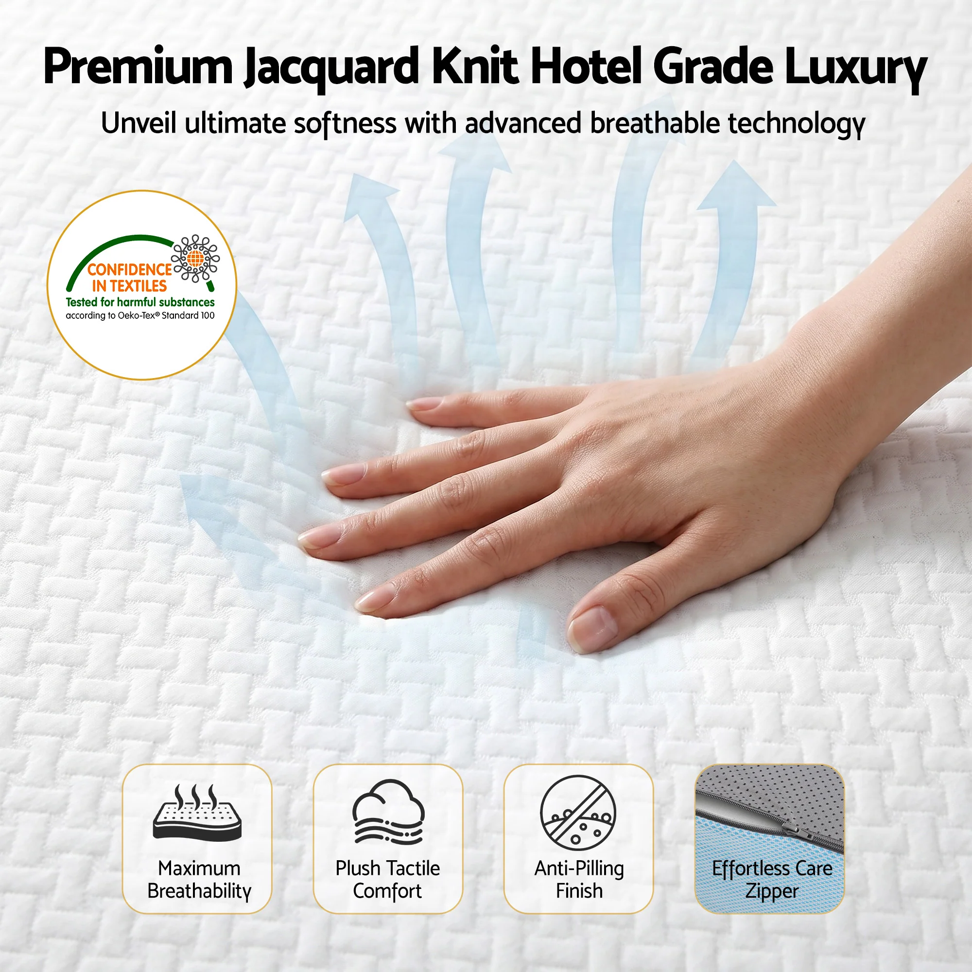 Giselle 22cm Cooling Gel Memory Foam Mattress Single Medium Firm - Image 7