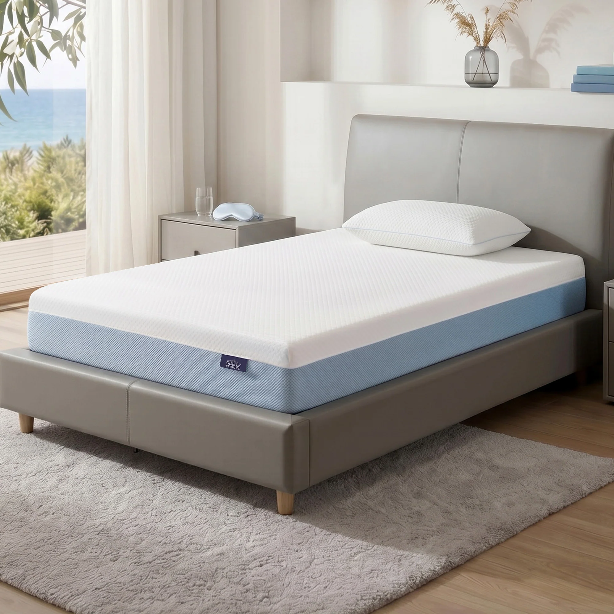 Giselle 22cm Cooling Gel Memory Foam Mattress Single Medium Firm - Image 8