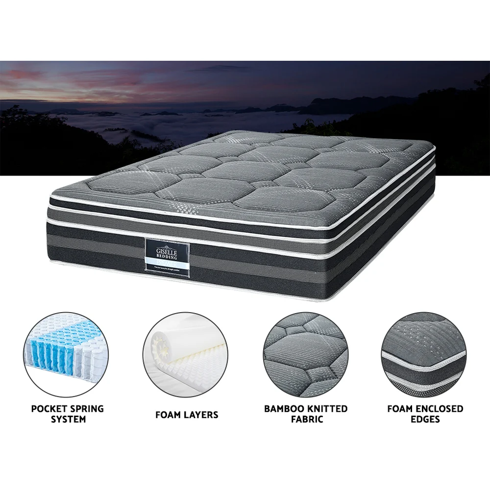 Giselle Bedding 35cm Mattress Bamboo Cover Queen - Image 5