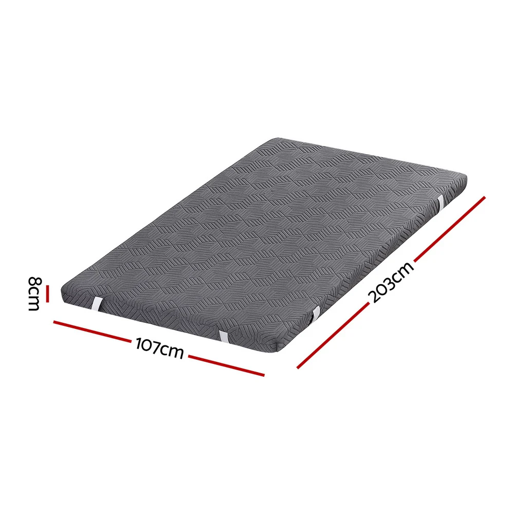 Giselle 8cm Memory Foam Mattress Topper Gel Dual Layer Foam Bamboo King Single - Image 2