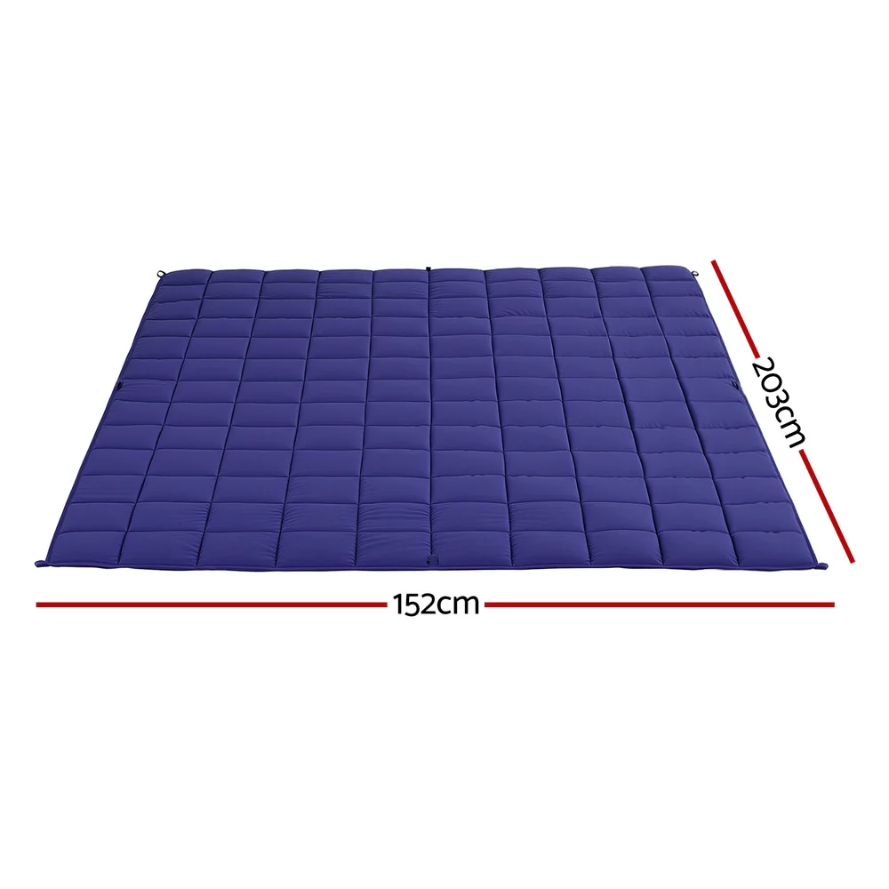 Giselle 9KG Adults Size Anti Anxiety Weighted Blanket Gravity Blankets Royal Blue - Image 2
