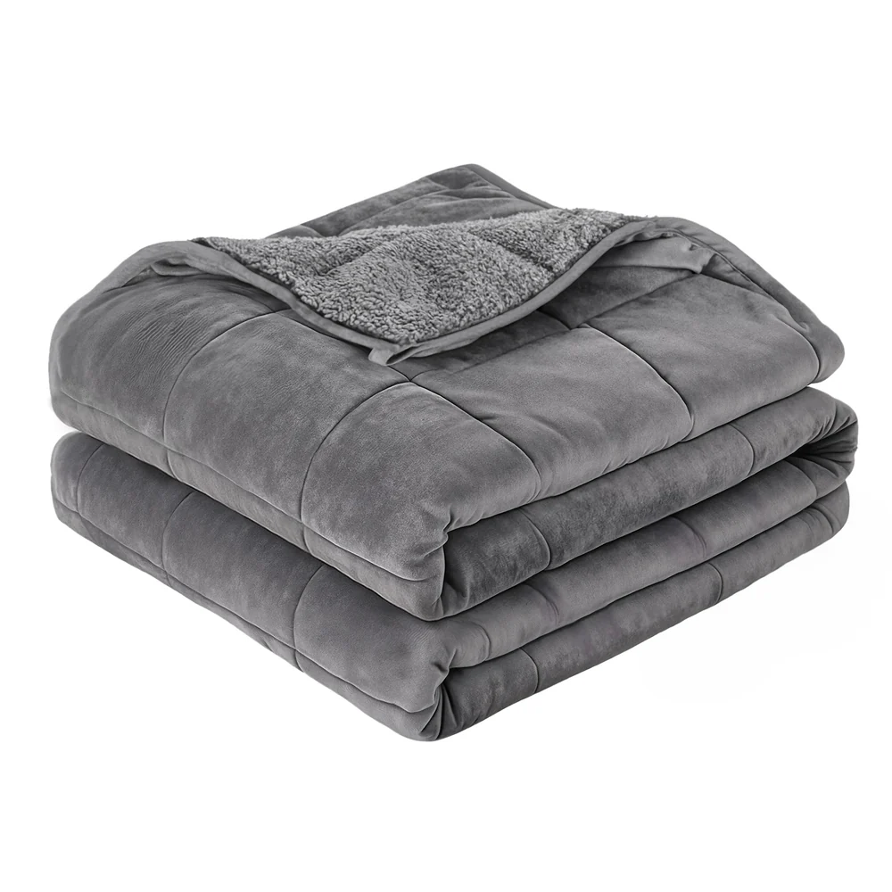 Giselle 9KG Weighted Blanket Adults Kid Anti Anxiety Gravity Blankets Sherpa Fleece