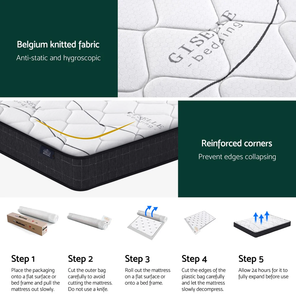 Giselle Bedding 16cm Mattress Medium Firm King - Image 6