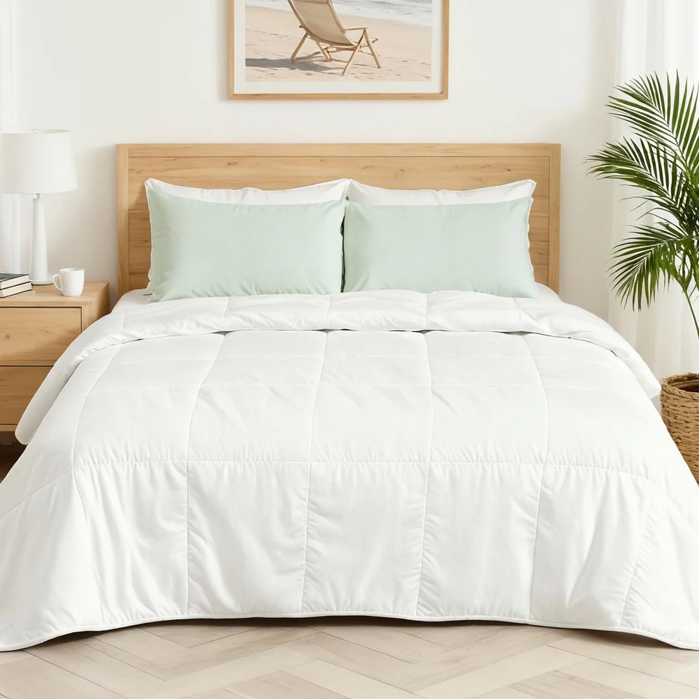 Giselle Bedding 200GSM Bamboo Quilt Summer Quilts All Season Doona Duvet Lightweight Queen - Image 9