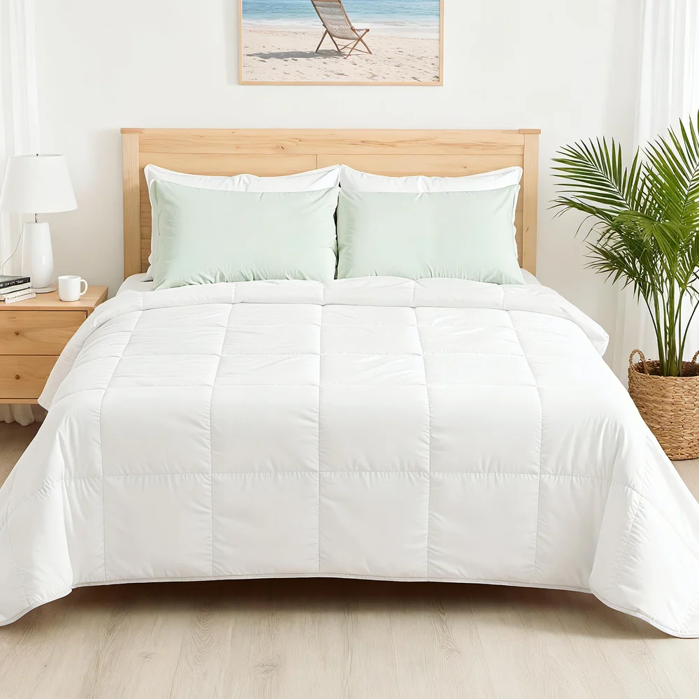 Giselle Bedding 200GSM Bamboo Quilt Summer Quilts All Season Doona Duvet Lightweight Super King - Image 9