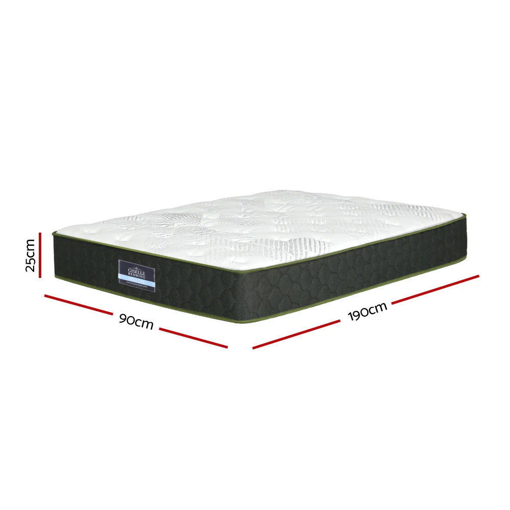 Giselle Bedding 25cm Mattress Green Tea Foam Single - Image 2