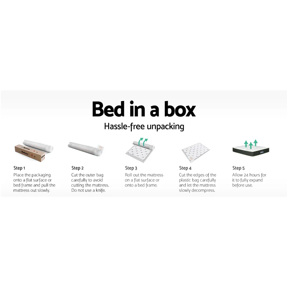 Giselle Bedding 25cm Mattress Green Tea Foam Single - Image 7