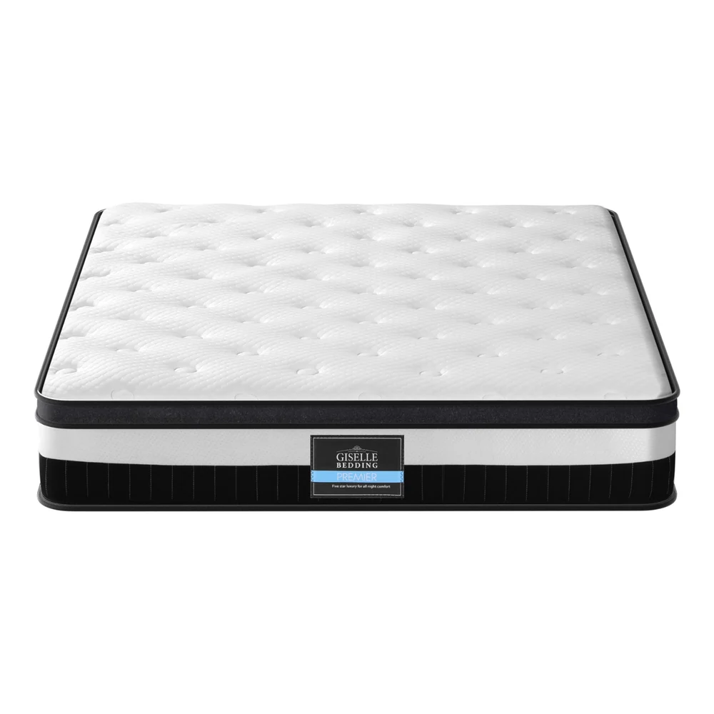 Giselle Bedding 30cm Mattress Medium Firm Euro Top Pocket Spring Hybrid Mattresses Double - Image 3