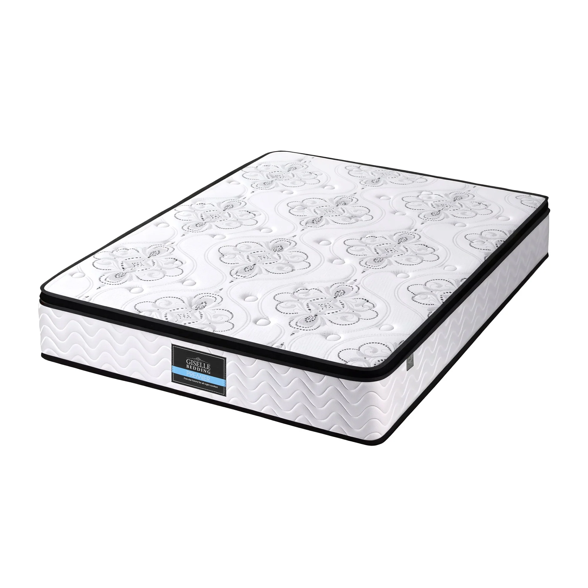 Giselle Bedding 30cm Mattress Pocket Spring Medium Firm Foam Euro Top Queen