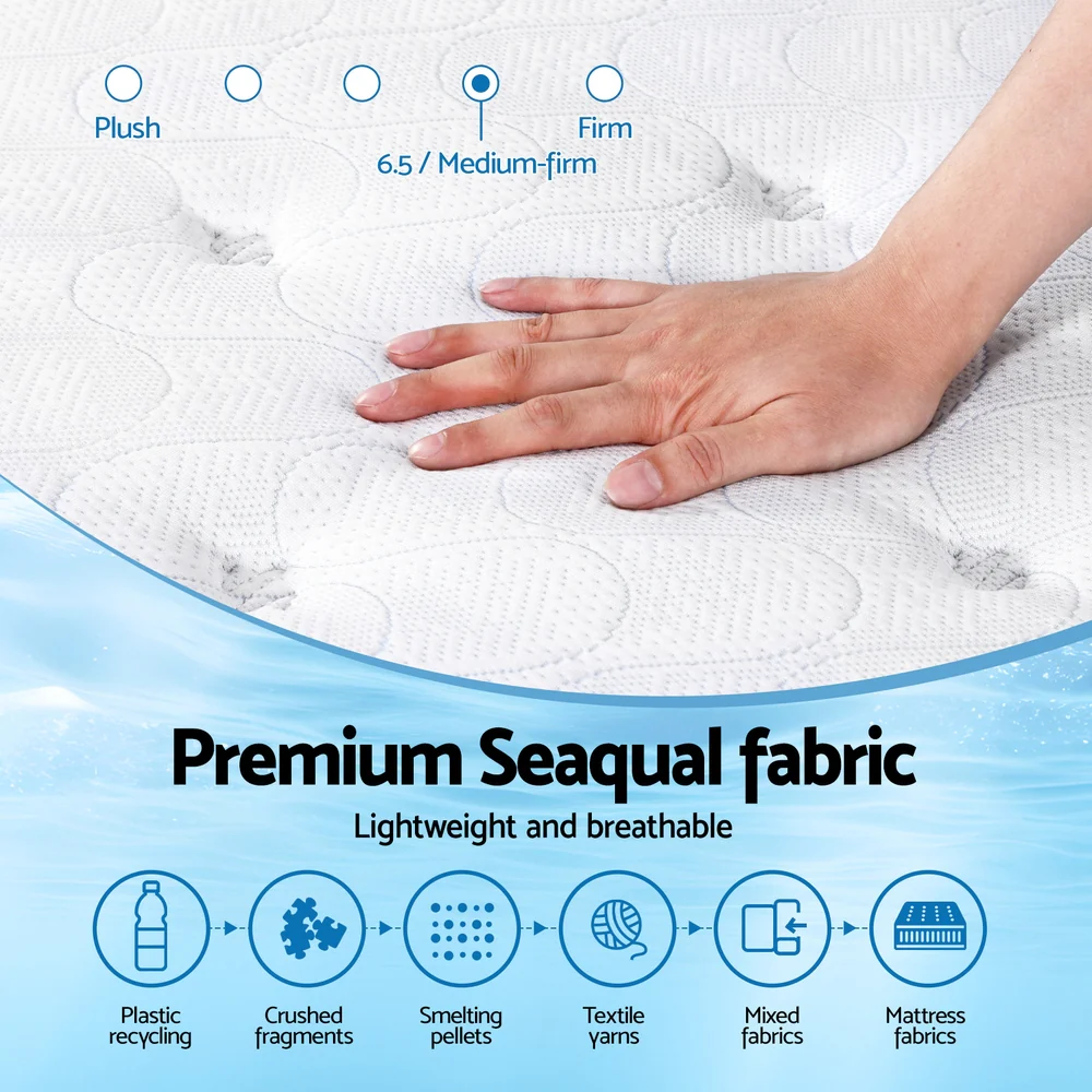 Giselle Bedding 30cm Seaqual Fabric Mattress Gel Foam Pocket Spring King Size - Image 5