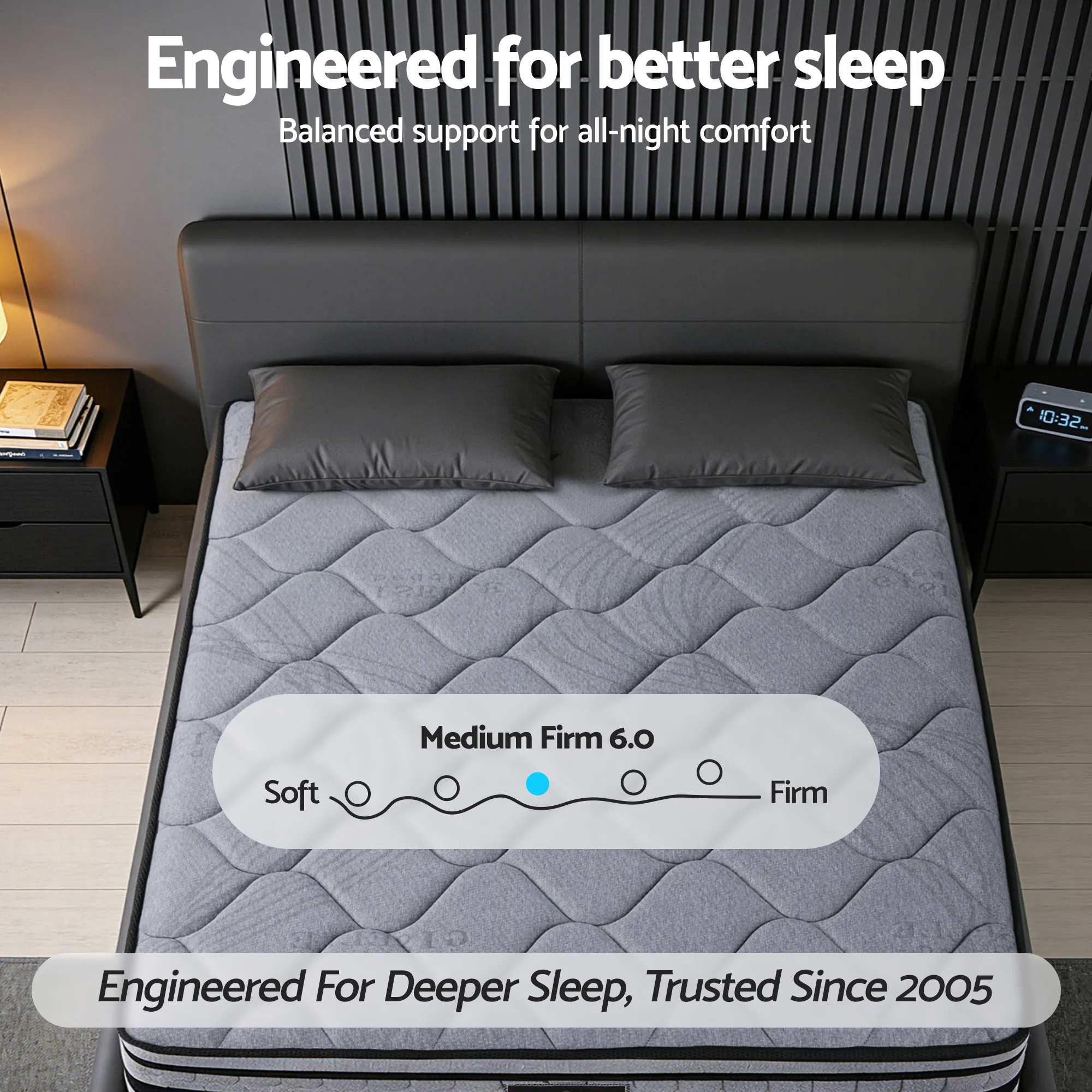 Giselle Bedding 34cm King Mattress Hybrid, Pocket Spring Bed Mattress - Image 5