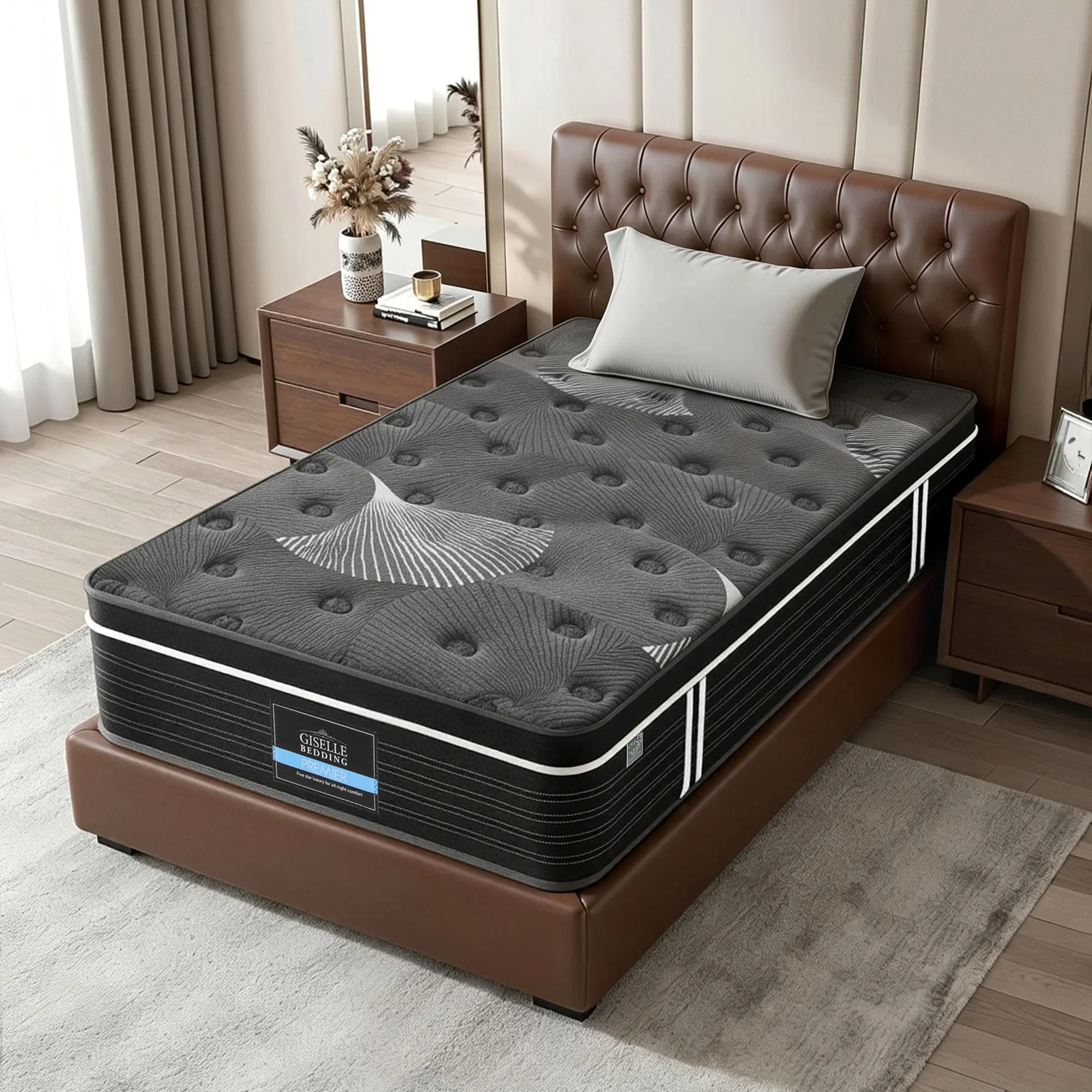 Giselle Bedding 35cm Mattress Graphene Memory Foam Medium Firm Euro Top Mattresses Single - Image 11