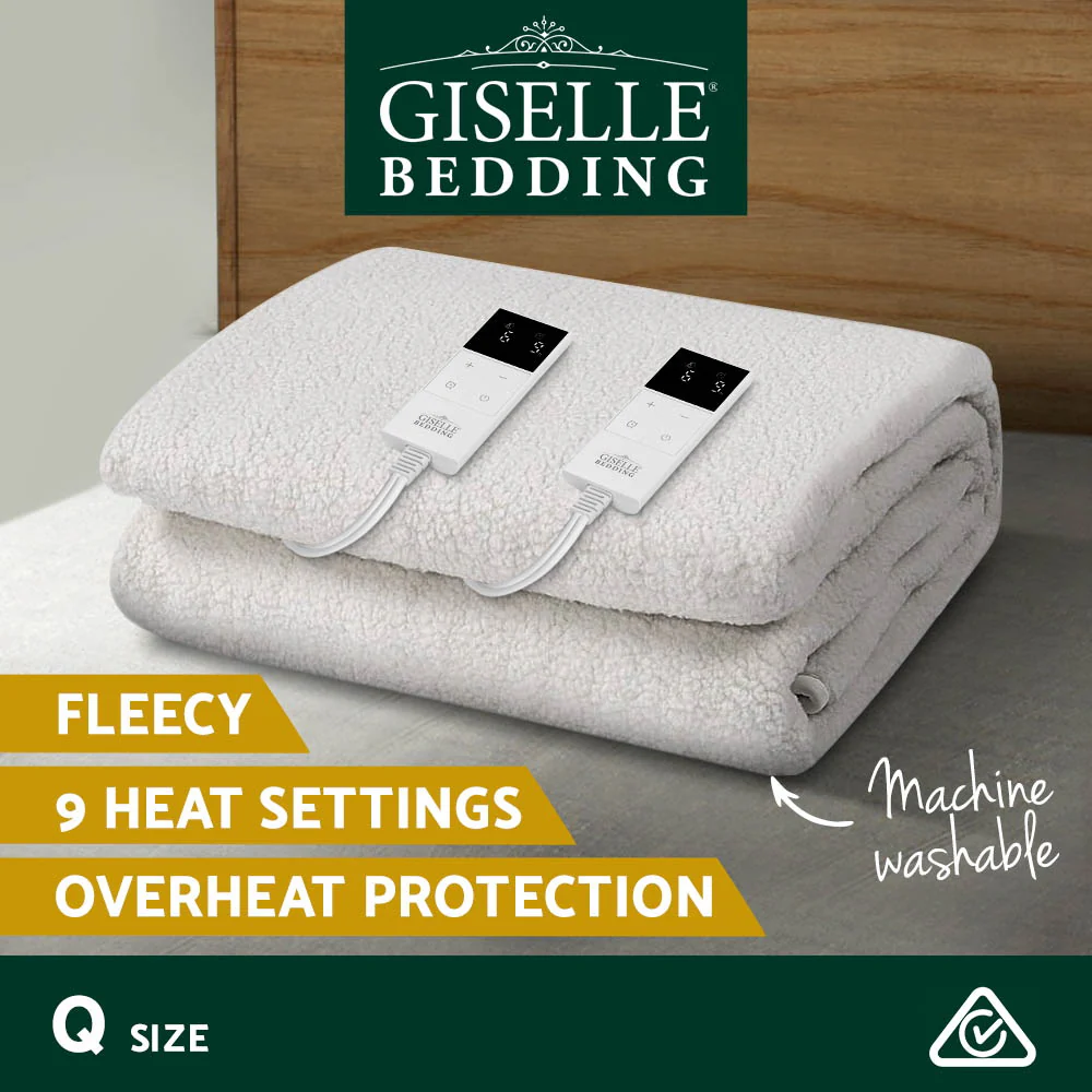 Giselle Bedding Queen Size Electric Blanket Fleece - Image 6