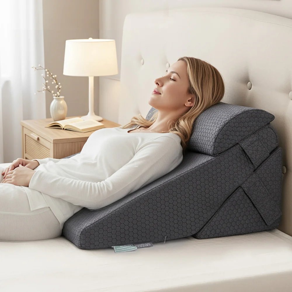 Giselle Bedding Adjustable Wedge Pillow Grey - Image 10