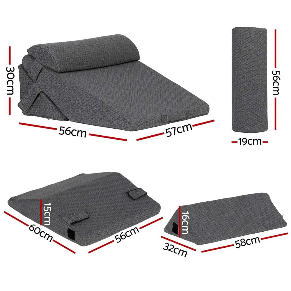 Giselle Bedding Adjustable Wedge Pillow Grey - Image 2