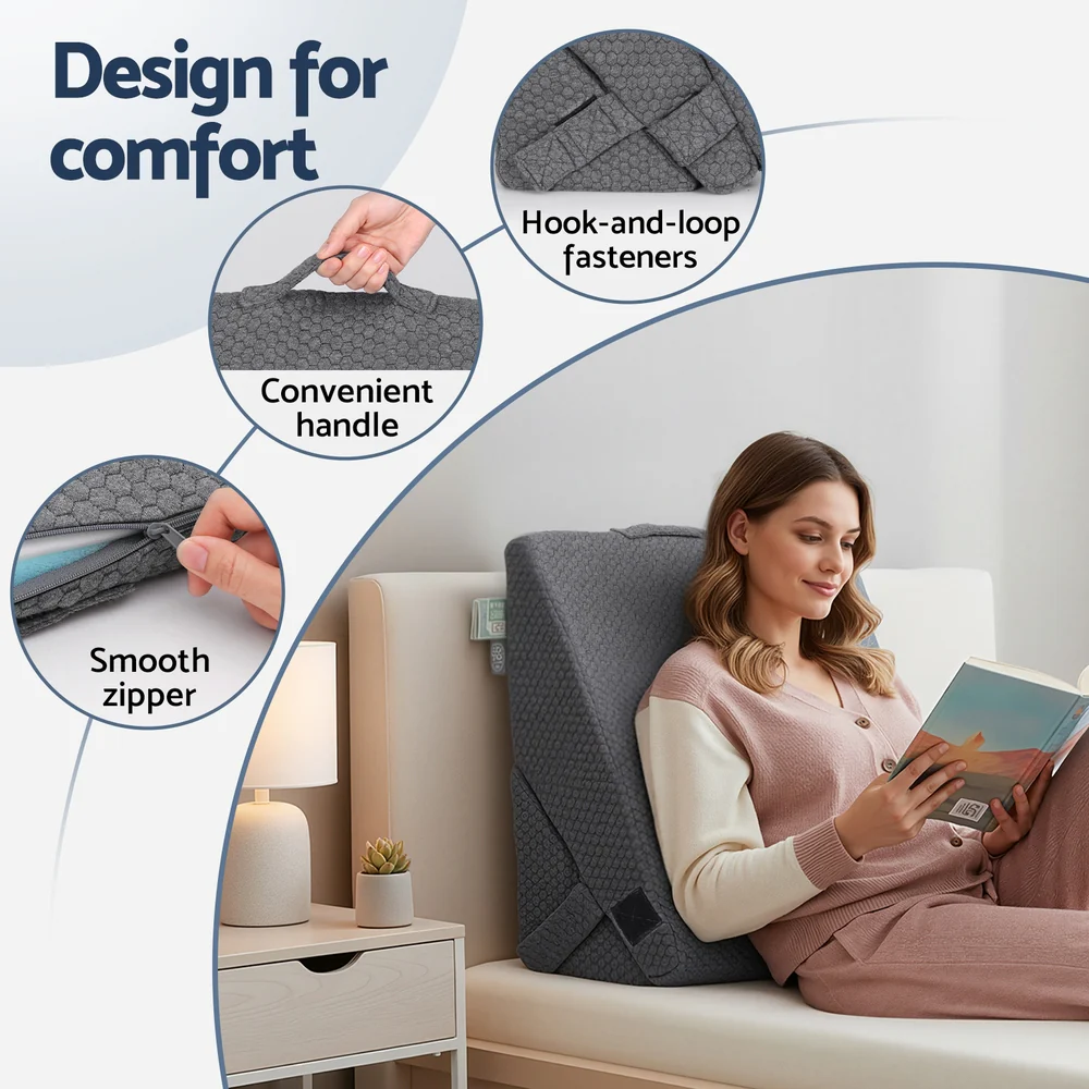 Giselle Bedding Adjustable Wedge Pillow Grey - Image 7
