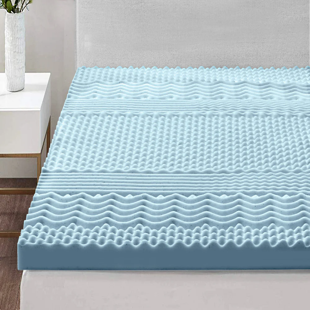 Giselle Bedding Memory Foam Mattress Topper 7-Zone 8cm Queen - Image 7