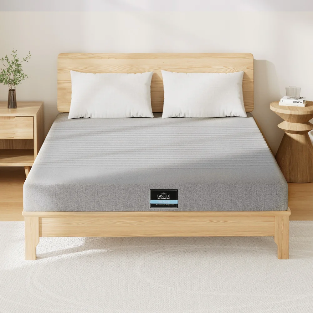 Giselle Bedding Cool Gel Memory Foam Mattress Charcoal 7-Zone Washable Bamboo Cover 15cm Double - Image 10