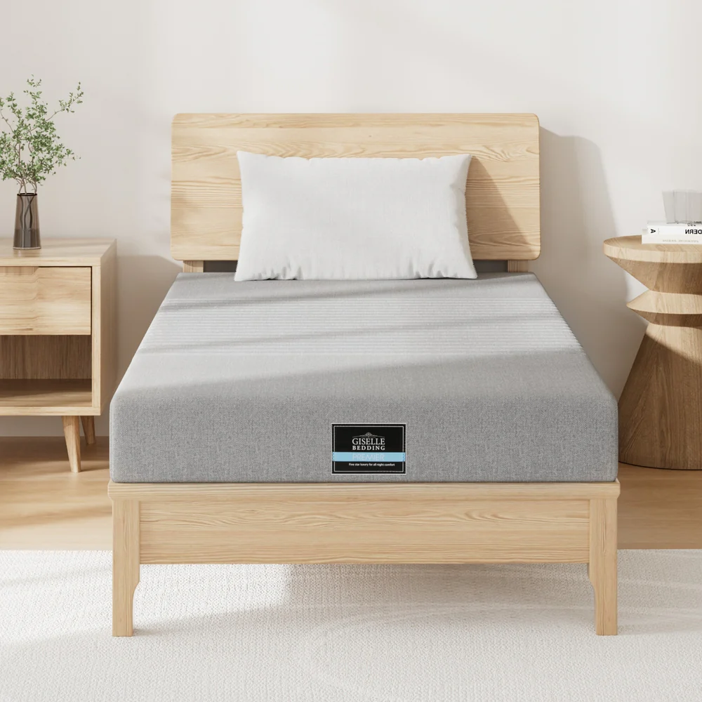 Giselle Bedding Cool Gel Memory Foam Mattress Charcoal 7-Zone Washable Bamboo Cover 15cm King Single - Image 10