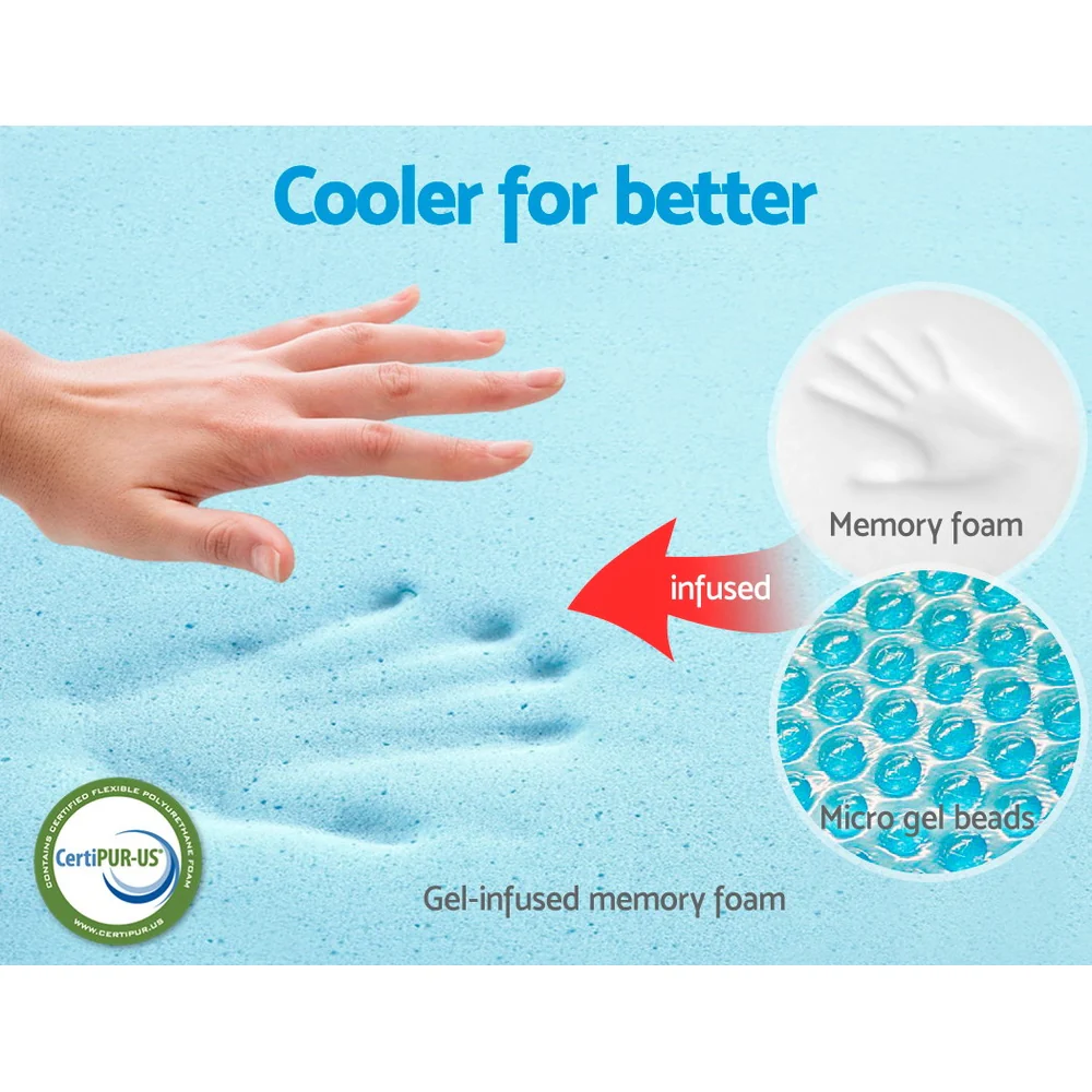 Giselle Bedding Memory Foam Mattress Bed Cool Gel 25cm King Single - Image 4