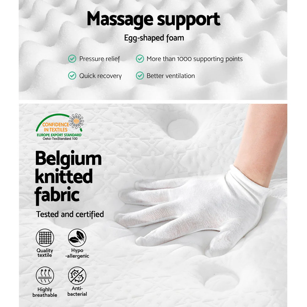 Giselle Bedding 34cm Mattress Euro Top Double - Image 6