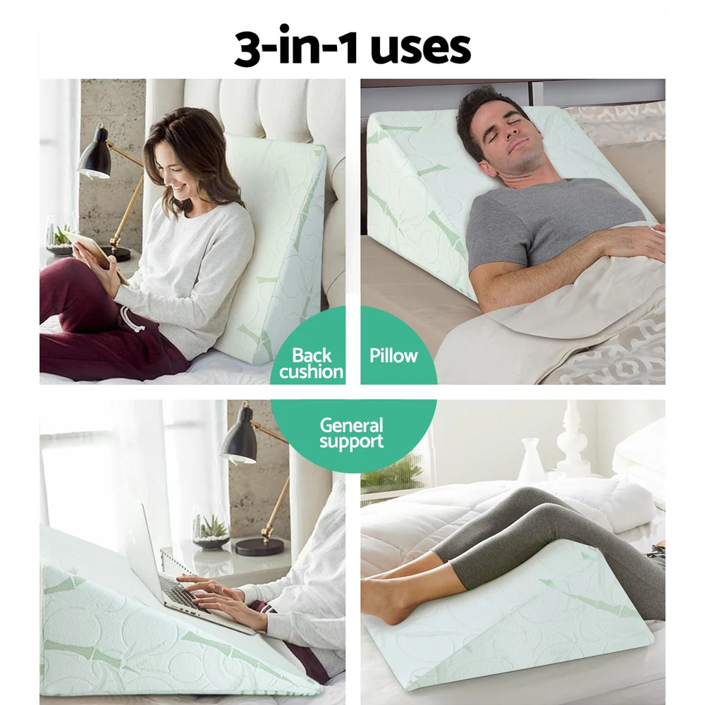 Giselle Bedding Wedge Pillow Bamboo Cover - Image 3