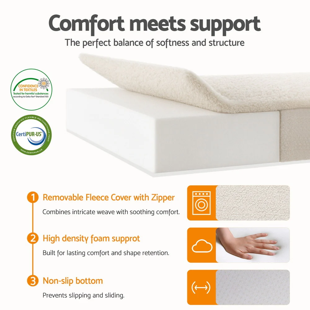 Giselle Bedding Foldable Mattress Fleece Portable 3-fold Folding Foam Mattresses - Image 5