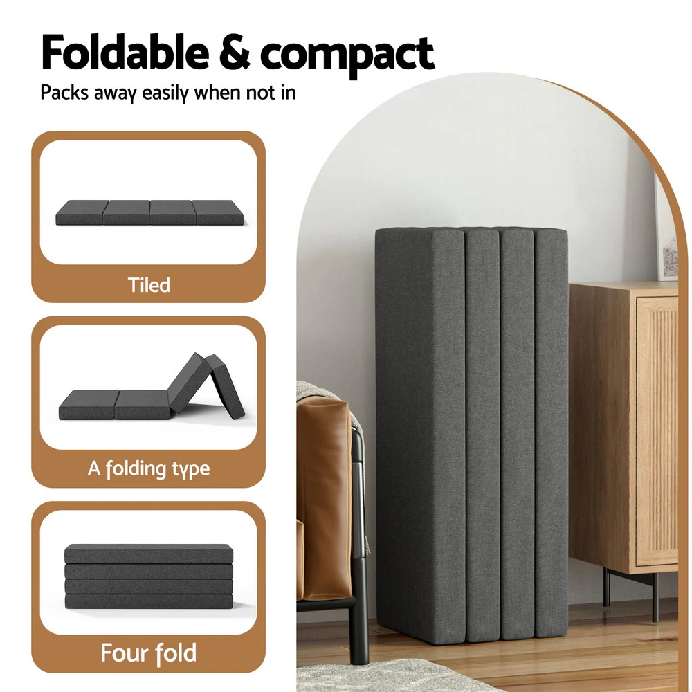 Giselle Bedding Foldable Mattress Folding Foam Mattresses Portable Mat Double - Image 6