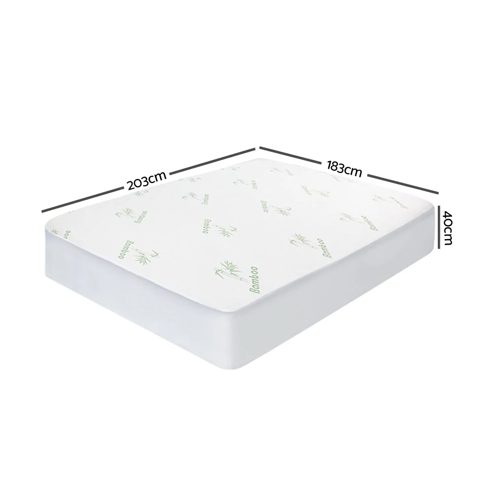 Giselle Bedding 40cm Bamboo Mattress Protector Breathable Design King - Image 7