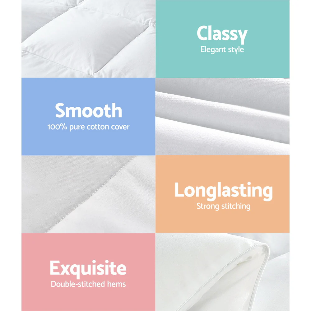 Giselle Bedding 800GSM Goose Down Feather Quilt King - Image 6
