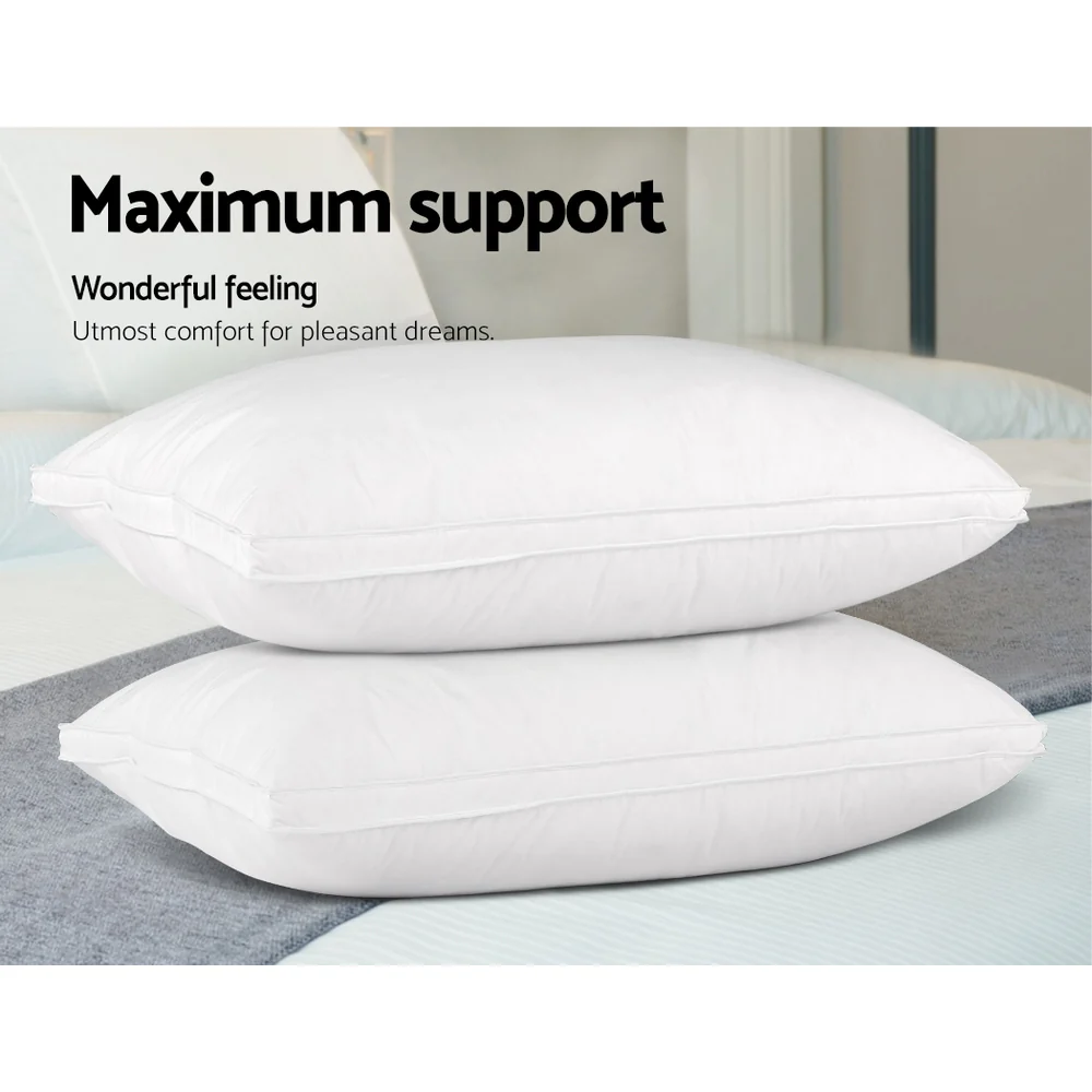 Giselle Bedding Goose Feather Down Pillow Luxury Twin Pack - Image 5