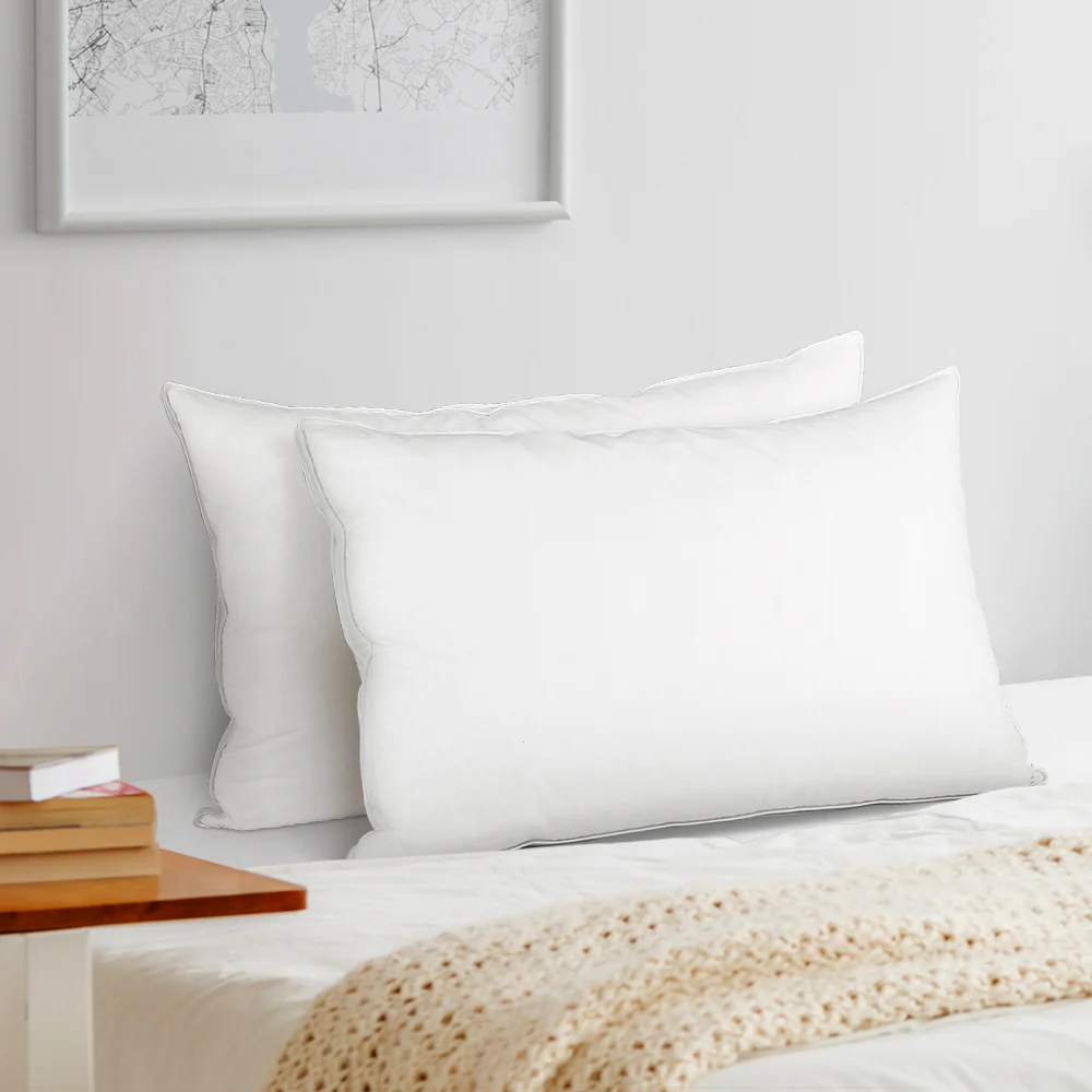 Giselle Bedding Goose Feather Down Pillow Luxury Twin Pack - Image 8