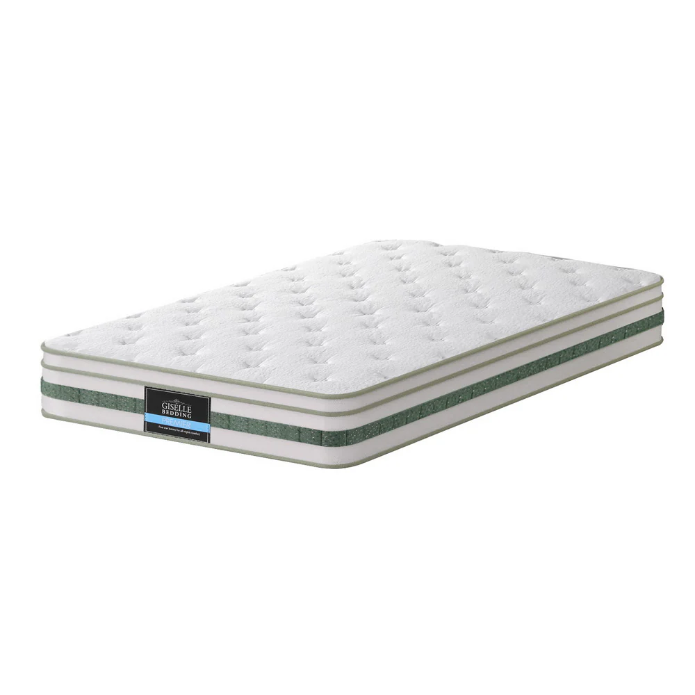 Giselle Bedding Green Tea Foam Pocket Spring Mattress King Single Bed Hybrid Mattresses