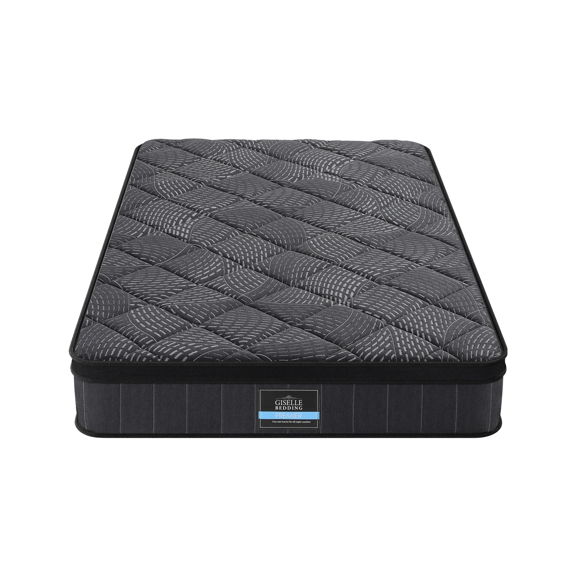 Giselle Bedding King Single Mattress 25cm Pocket Spring Latex Euro Top Medium Firm Bed