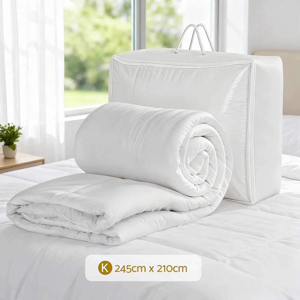 Giselle Bedding King Size 400GSM Microfiber Quilt All Season Duvet Quilts Comforter Winter Summer - Image 2