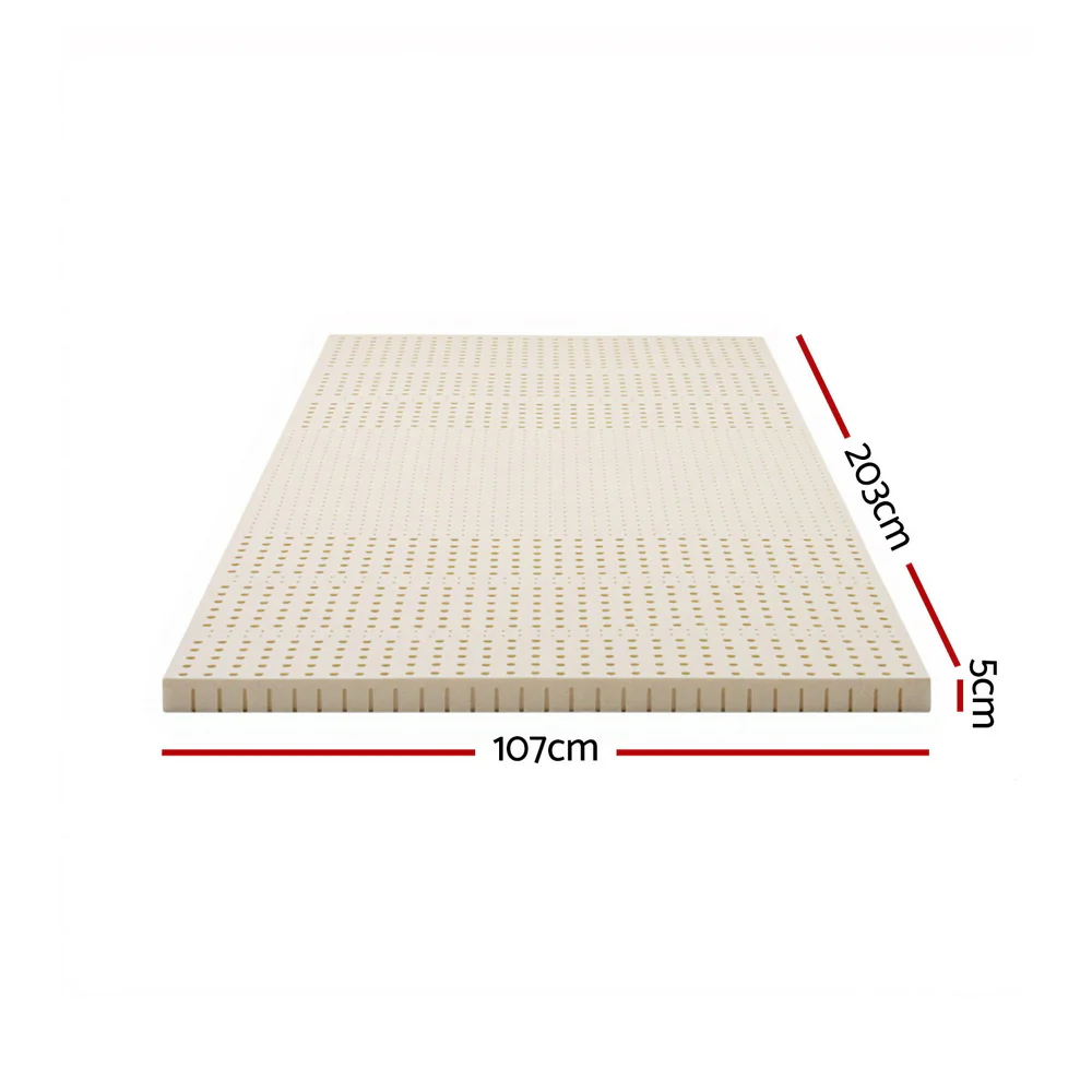 Giselle Bedding Latex Mattress Topper 5cm King Single - Image 2