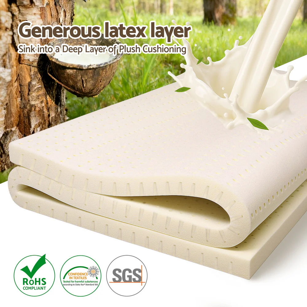 Giselle Bedding Latex Mattress Topper 5cm Single - Image 3