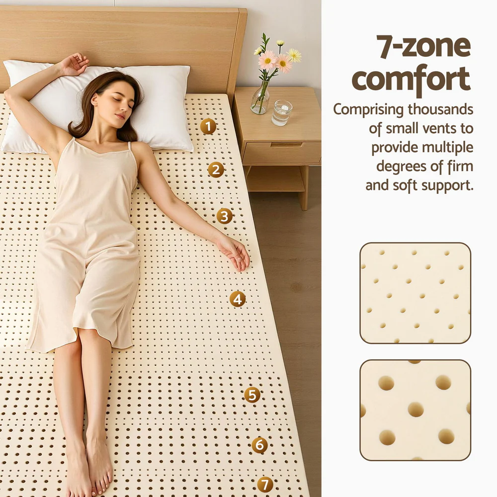Giselle Bedding Latex Mattress Topper 5cm Single - Image 5