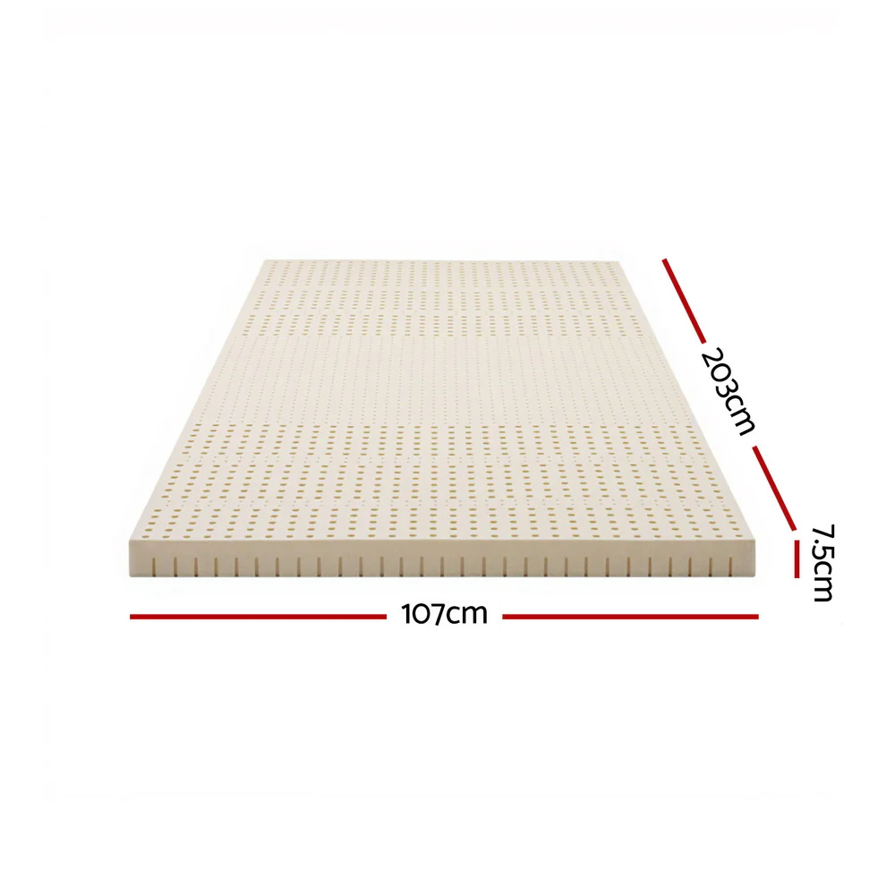 Giselle Bedding Latex Mattress Topper 7.5cm King Single - Image 2