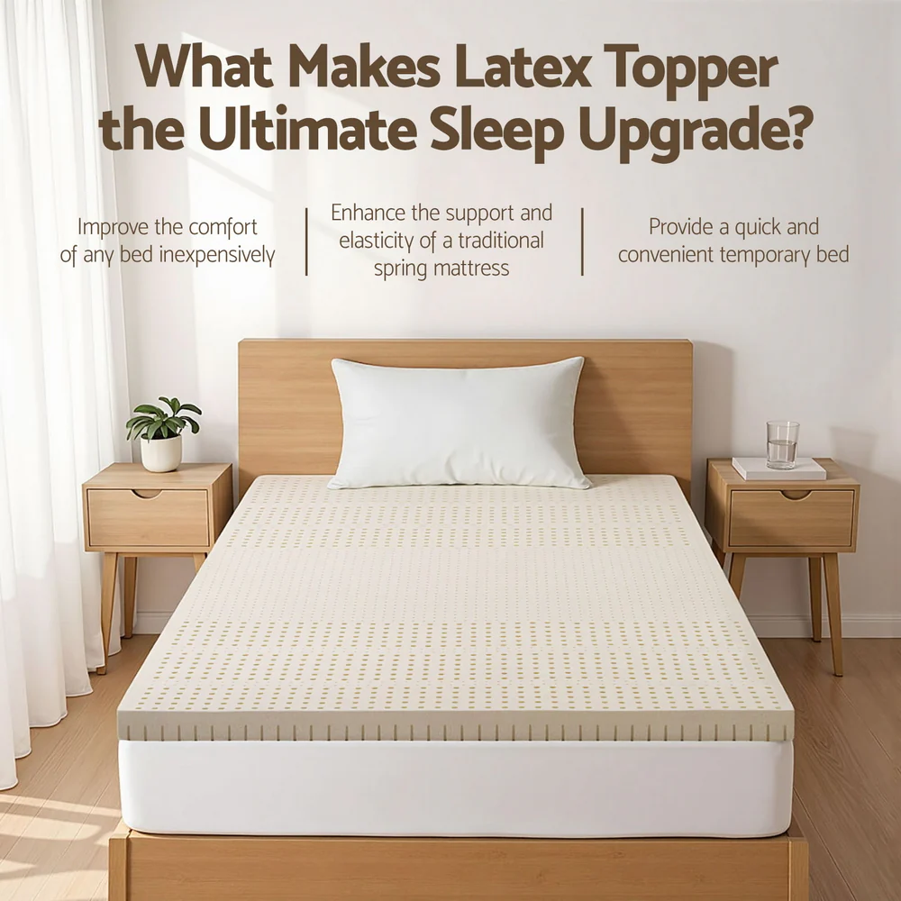 Giselle Bedding Latex Mattress Topper 7.5cm Single - Image 4
