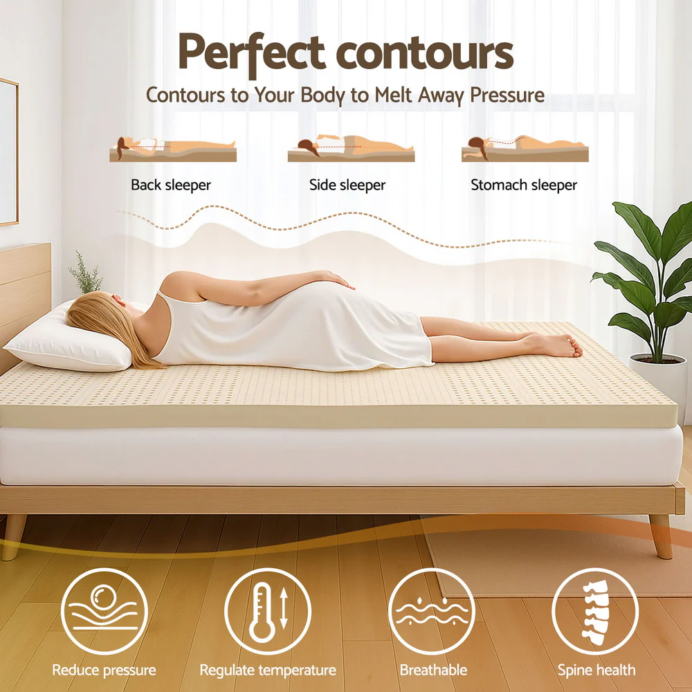 Giselle Bedding Latex Mattress Topper 7.5cm Single - Image 6