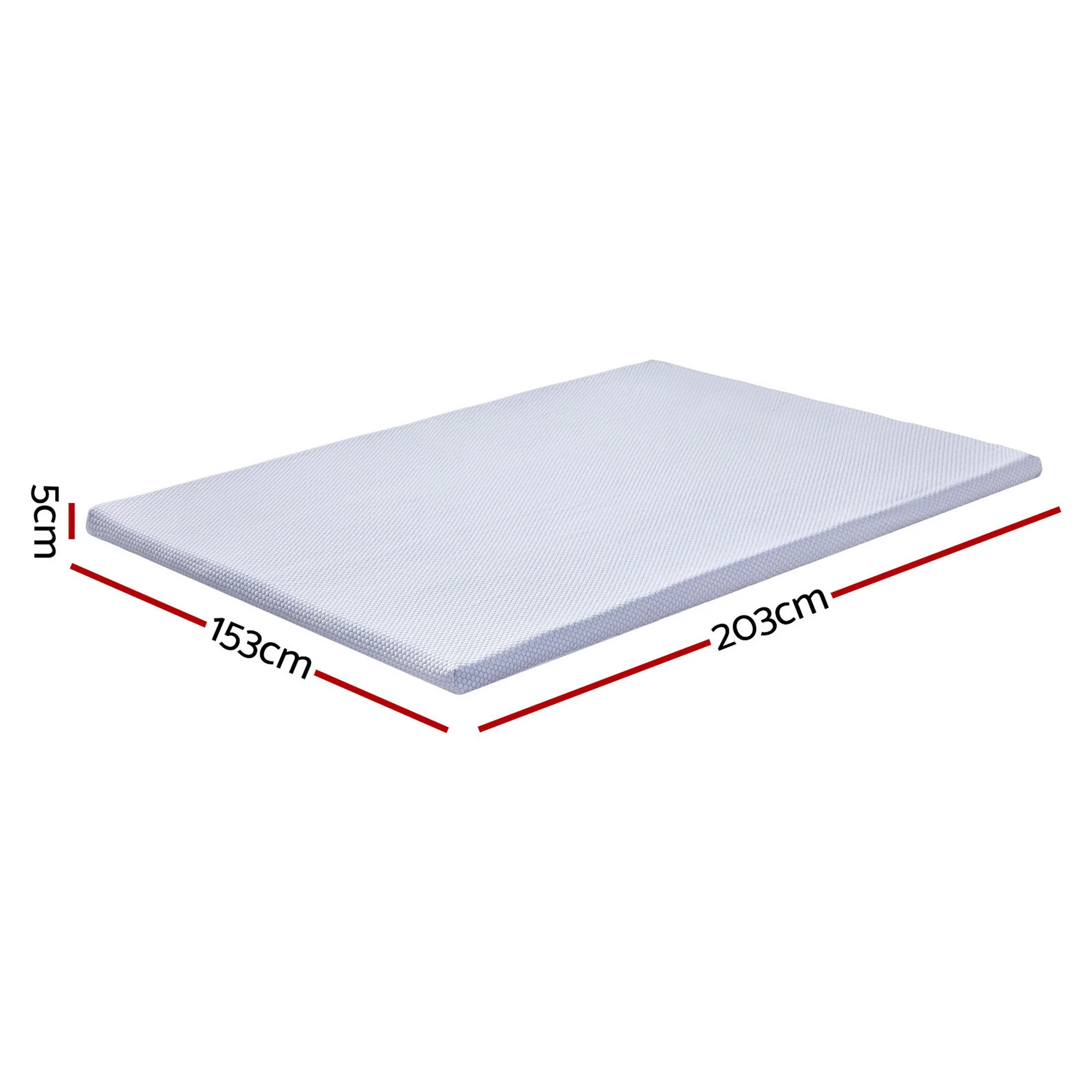 Giselle Bedding Latex Topper 100% Natural Latex Toppers 7-zone w/ Ice Silk Cool-touch Fabric Cooling Cover Queen 5cm - Image 2